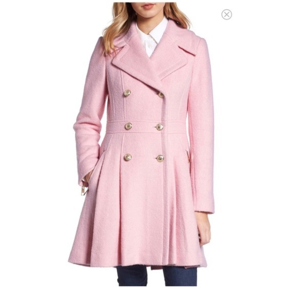 guess coat pink